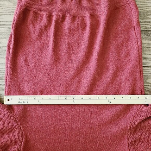 DOWNEAST Sweater XS‎ Burgundy Red Knit Cable Knit Sleeves Oversized Pullo… - Picture 8 of 10